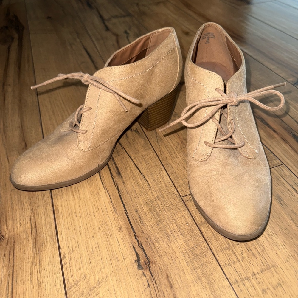 Tan ankle booties